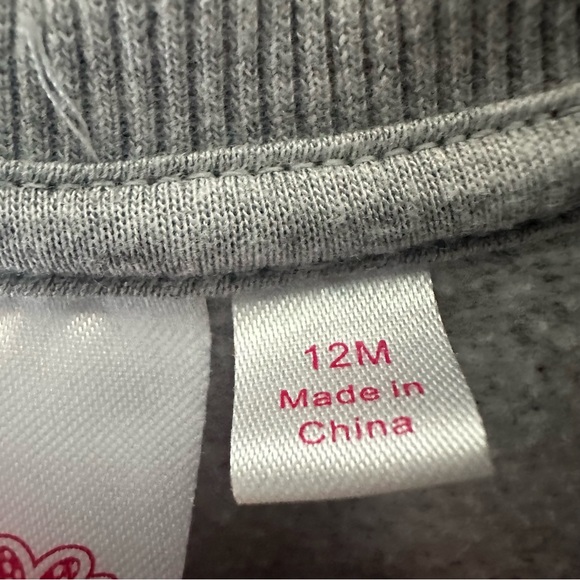 Disney Junior Minnie Mouse Gray Long Sleeved Sweater Dress Girls Size 12 Months - Picture 5 of 6